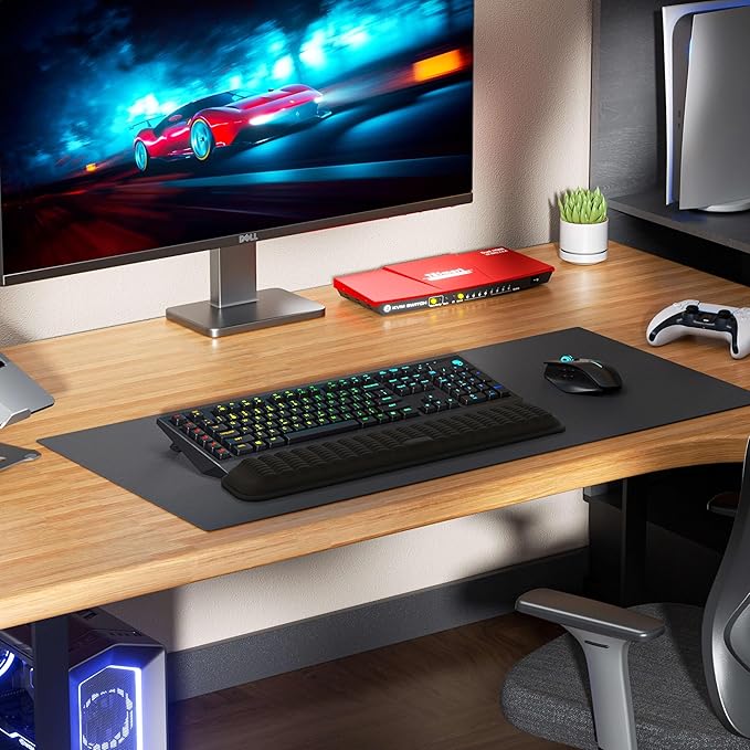 Mekass TKL Keyboard Wrist Rest, Super Soft Memory Foam Ergonomic Computer Wrist Support Pad, Comfortable Desk Wrist Cushion, Laptop Keyboard Arm Hand Rest for Wrists Pain Office Gaming Typing (Black)