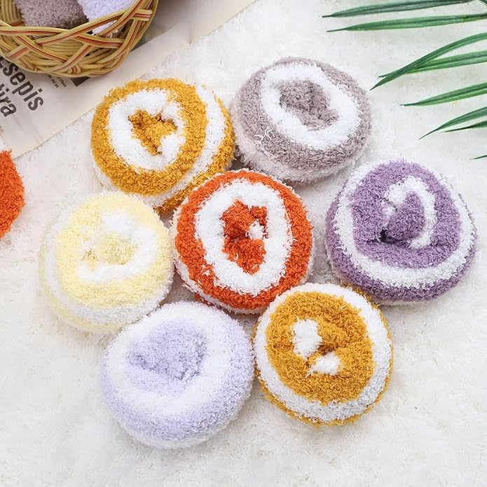 Womens Fuzzy Socks Microfiber Soft Cozy Warm Slipper Sleeping Winter Sock Fluffy Cabin Plush Stocking Stuffers