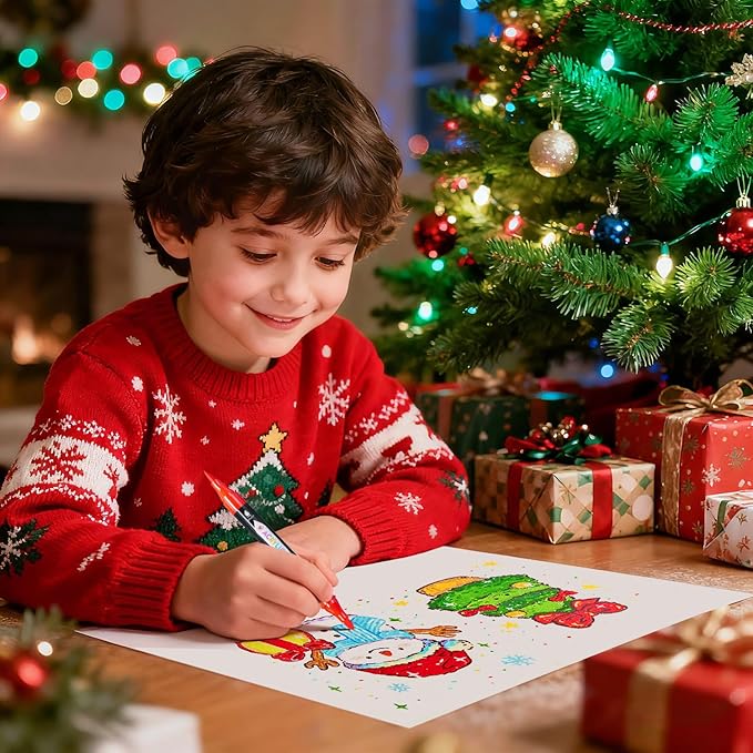 TBC The Best Crafts 24 Colors Dual Tip Acrylic Paint Markers,Waterproof, Non-Toxic, odorless, Suitable for Paper, Pottery, Stones, Backpacks, Glass