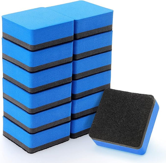 Tamaki 12 Pack Magnetic Whiteboard Eraser, Dry Eraser Board Erasers, Dry Erasers for White Board, Whiteboard Erasers for Kids Classroom, Blue