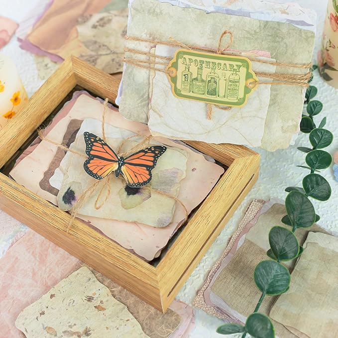 168 Sheets Scrapbook Paper and Embossed Textured Paper Assorted Set,Mixed Media Collage for Scrapbooking, Junk Journals, Card Making and Decoupage,3.5x5 Inch