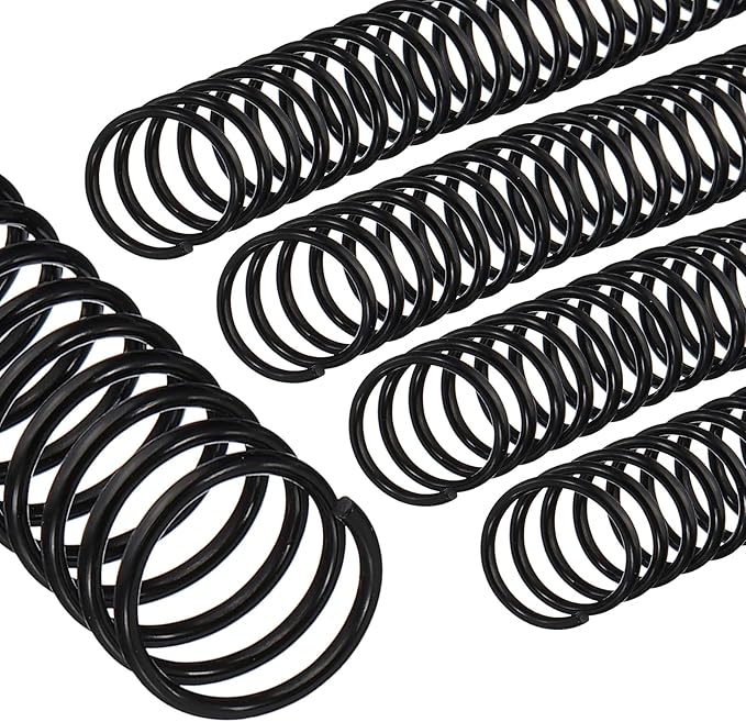 PATIKIL 20mm(3/4") Plastic Spiral Binding Coils, 20 Pcs Binding Spirals 170 Sheet Capacity 4:1 Pitch Binding Spirals for Binding Paper Sheets, Black