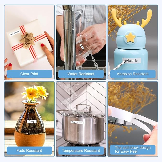 Tze 12mm 0.47" Laminated White Tz Tape Tz-231 Compatible for Brother Tze-231 Ptouch 1/2 Label Tape Tz231 for P Touch PTH100 PTD220 PTH111 PTD210 PT1290 PTD400 PTD600 PTD410 Label Maker, 4 Pack