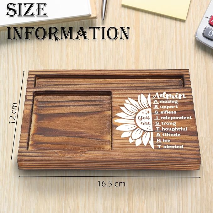 Administrative Assistant Sticky Note Holder, Thank You Appreciation Gifts for Admin Assistants, Employee Recognition Office Desk Organizer TZP112