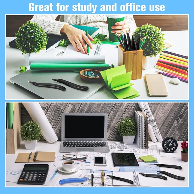 24 Pcs Magnetic Staple Remover Bulk Staple Remover Puller Removing Pen Operation Christmas Tool Gifts Rubberized Office School Gift(Black)