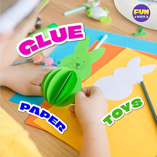 Super Clear Glue 1 Gallon, FunKidz All Purposes School Home Projects Liquid Glue Great for Slime Making Supplies Washable Non-Toxic Use for Arts & Crafts Wood Paper Cardboard