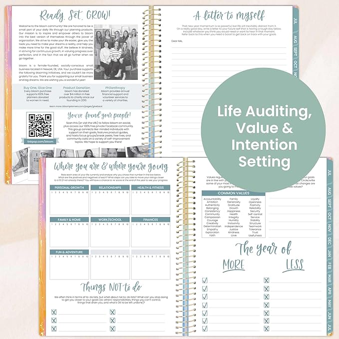 bloom daily planners 2025-2026 (8.5" x 11") Academic Year Daily Planner (July 2025 - July 2026) - Weekly & Monthly Dated Agenda Organizer with Stickers & Tabs - Creating A Life I Love