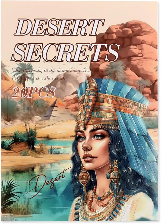 Egypt Travel Scrapbook Stickers 20 Sheets 240 Pre-Cut Washi Stickers PET Transparent Desert Book Sticker for journaling Decorative or DIY Paper Crafts Arts and Crafting Projects