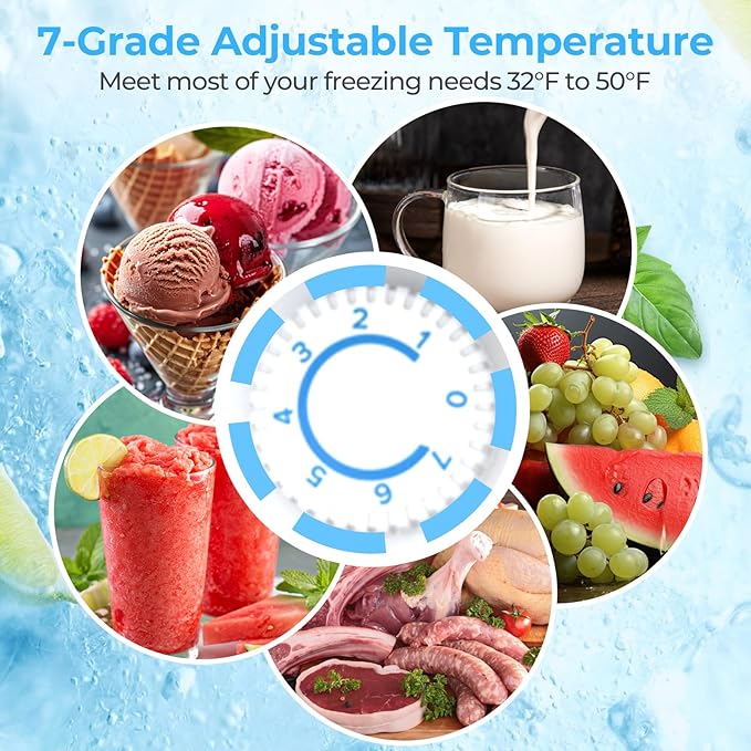 Antarctic Star 3.2 Cu.Ft. Mini Fridge with Freezer, Small Refrigerators with Adjustable Thermostat, Low Noise, Energy Saving, Compact Refrigerators for College Dorm, Office, Apartment, Stainless Steel