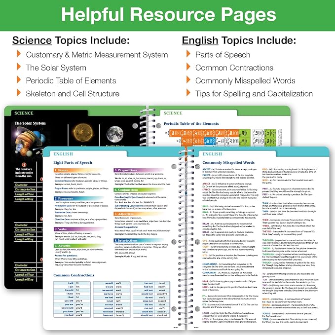 Global Datebooks Dated Middle School or High School Student Planner for Academic Year 2025-2026 Includes Ruler/Bookmark and Planning Stickers (Block Style - 8.5"x11" - Kraft Doodles)