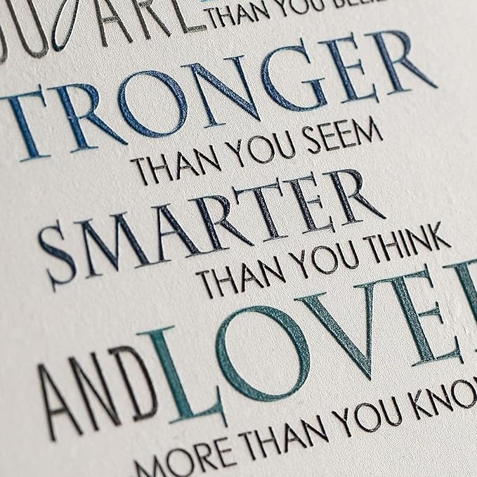 Lukiejac Inspirational Quotes Desk Decor Gifts For Women Best Friend Encouragement Cheer Up Gifts Office Inspiration Positive Plaque With Wooden Stand For Cowoker Motivational Sign For Birthday (Blue)