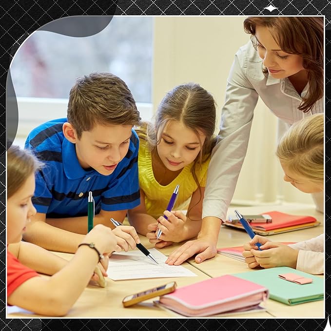 120 Pack Ballpoint Pens Bulk Retractable Gel Ink Pens Back to School Supplies 0.7mm Medium Point Black Ink Smooth Writing for School Office Journal Teacher Student Gifts(Colorful)