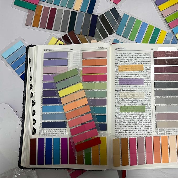 ELII 6000pcs Books Tabs for Annotating Page Tabs Morandi Sticky Index Tabs,Transparent Sticky Notes Tabs Label Stickers Index Tabs for Reading Notes, Classify File