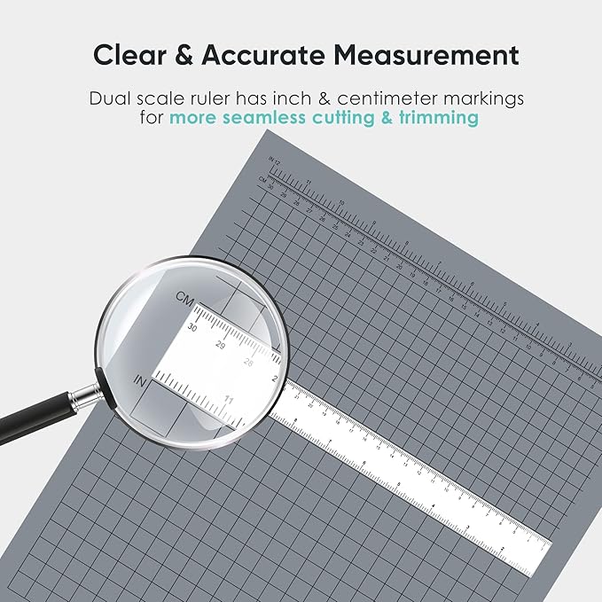 Paper Cutter, A4 Paper Trimmer with Safety Guard, 12" Cut Length Paper Cutting Board, Guillotine Trimmer with 16 Sheets Capacity, Paper Slicer for Scrapbooking Craft, Coupon, Label, Cardstock