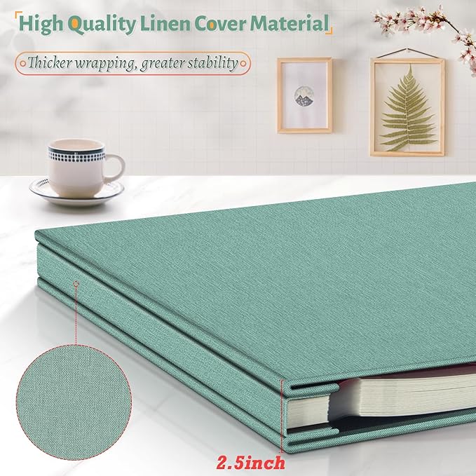 Photo Album Self Adhesive Scrapbook,120 Pages Large Photo Book for 4x6,5x7,8x10 Pictures,DIY Album for Baby Wedding Family Travel Birthday,with Metallic Pen and Scraper