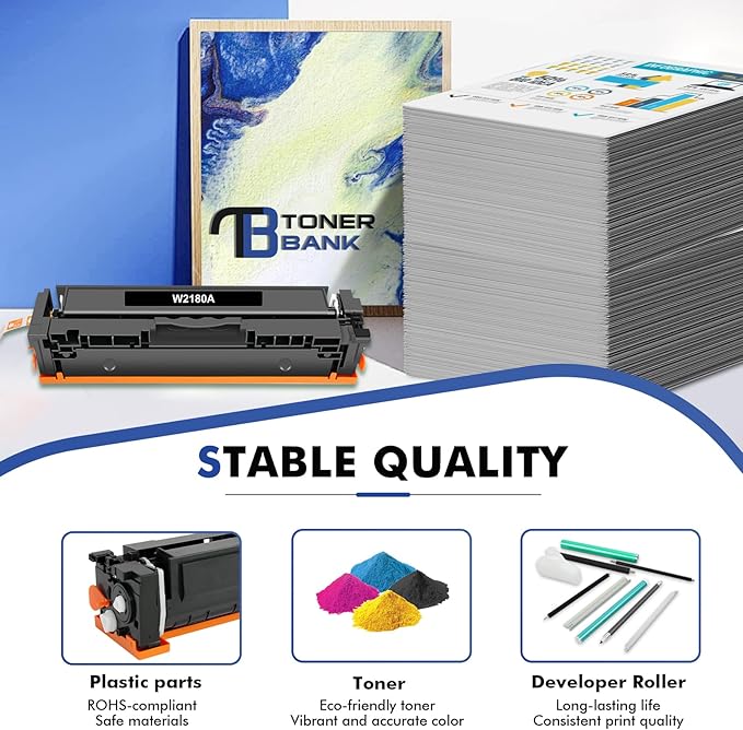 218A 218X Toner Cartridges 4 Pack 3301dw Compatible Replacement for HP 218A 218X Color Laserjet Pro MFP 3301fdw 3301cdw 3201dw 3301sdw Printer High Yield Ink Set W2180A (Black Cyan Yellow Magenta)