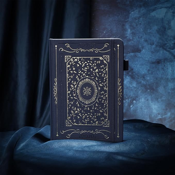 TIEFOSSI Dotted Notebook, 160gsm Thick Paper, Hardcover Dot Grid Journals for Women Men, 192 pages, for Travel, School and Office Use