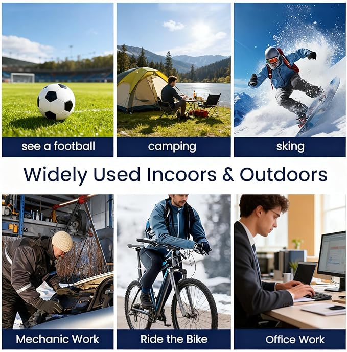 Hand Warmers Rechargeable 2-Pack, 3-Second Fast Heating & UL Certified for Safety, Portable Pocket Warmers for Outdoor Activities (Hunting, Golf, Camping), Stocking Stuffers