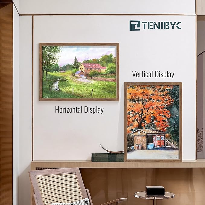 20x28 Picture Frame 4 Pack - Brown Walnut Wood, 20 x 28 Poster Frame for Gallery, Home and Office - Wall Hanging