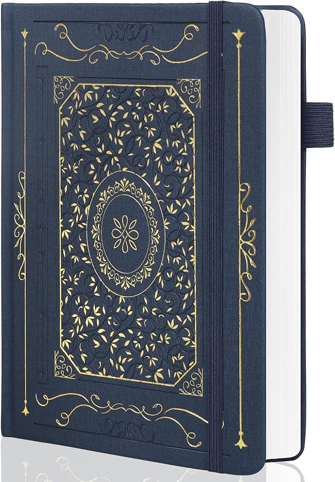 TIEFOSSI Dotted Notebook, 160gsm Thick Paper, Hardcover Dot Grid Journals for Women Men, 192 pages, for Travel, School and Office Use