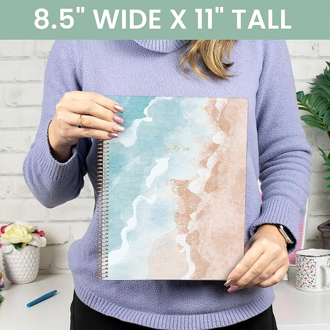 bloom daily planners 2026 Planner (January to December) - 8.5” x 11” Weekly & Monthly Dated Agenda Organizer Book with Stickers & Tabs - Flexible Soft Cover - Ocean Oasis