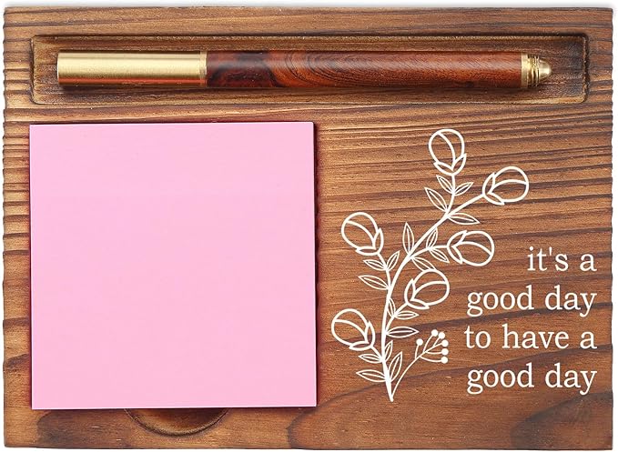 It’s a Good Day Sticky Note Holder, Positive Desk Organizer for Work, Motivational Office Gift for Coworkers, Friends, Teachers, Self-Stick Note Pad Holders EDP121