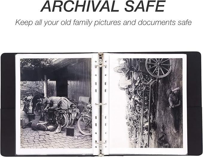 Samsill 50 Pack Standard Weight 11 Hole Clear Sheet Protectors, Acid Free Archival Safe, 8.5 x 11 inches, Top Loading