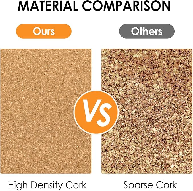 MaxGear Large Cork Board for Wall 48" x 36", 12 Pack Cork Board Tiles with 40 Pushpins & Safe Removable Adhesive Tabs, 12" x 12" Corkboards for Office, School & Home