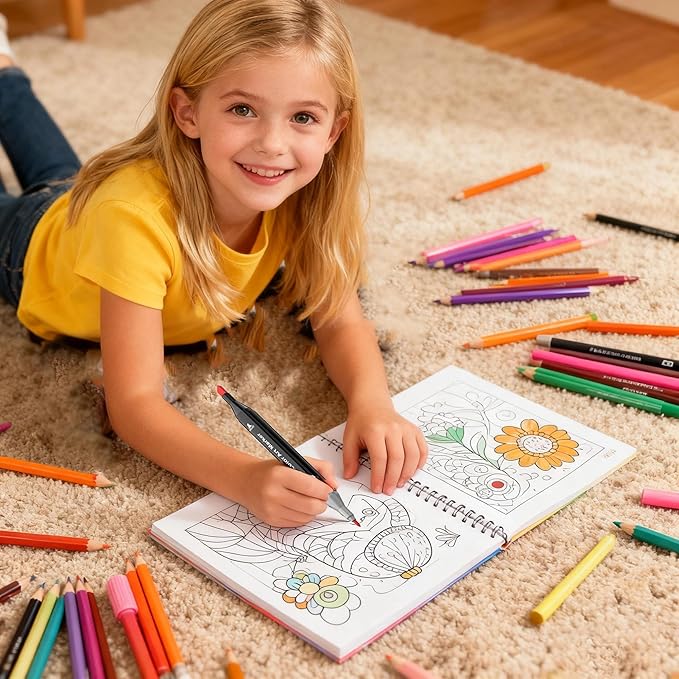 Soucolor Alcohol Markers 100 Colors with Case & Holders, Dual Tips Chisel & Fine Art Markers for Adult Coloring Kids Drawing, Artist Markers Art Supplies for Blending Sketching