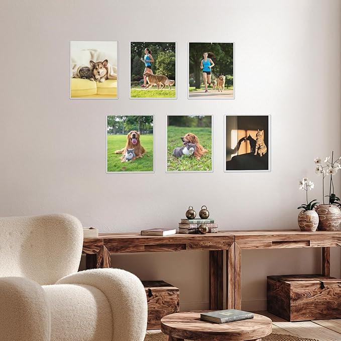 Ndsox 10 Pack 8" x 10" Rigid Print Protectors Clear Hard Plastic Sheet Protectors Top Loading for Photographs, Photo Papers, Posters, Prints, Birth Certificates, Heavy Duty No-Hole Rigid Photo Sleeves