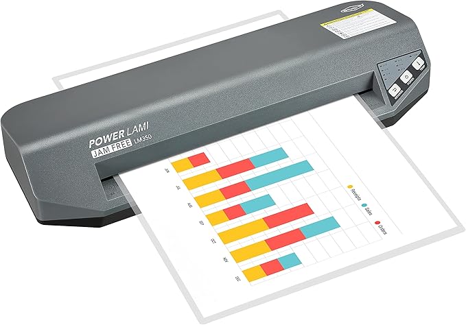 SINCHI 13" Thermal Laminator Machine – 3–10 Mil, 48s Warm-Up, 17s/Sheet, Heavy Duty No-Jam Design, Works with Cardstock & Dark Prints, Includes 10 Sheets, Ideal for Office, School & Business Use