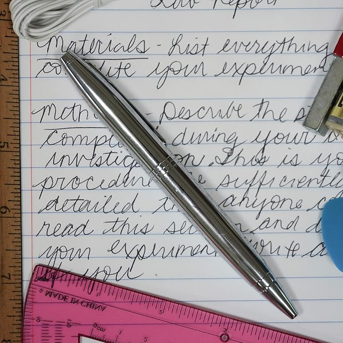 Cross Calais Refillable Ballpoint Pen Presented in a Luxury Gift Box - Medium Point, Black Ink, Satin Chrome