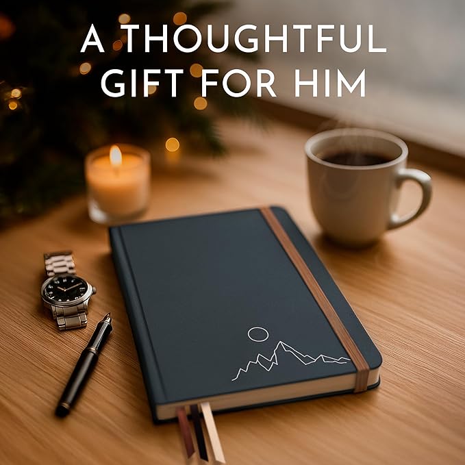 RYVE Gratitude Journal for Men – 6-Month Guided Mindfulness Journal with Prompts, Daily Writing & Reflection, Mindfulness Gifts for Men