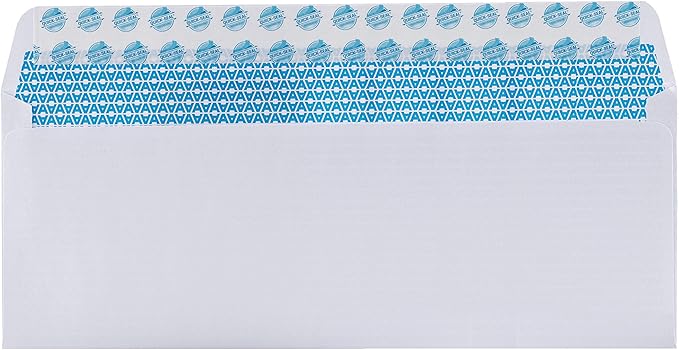 Aimoh 100#9 Custom Printed Self-Seal Security Envelopes - Personalized with Logo and/or Return Address - Self-Seal, 3-7/8 x 8-7/8 Inches, 100 Count (7-30138-100)