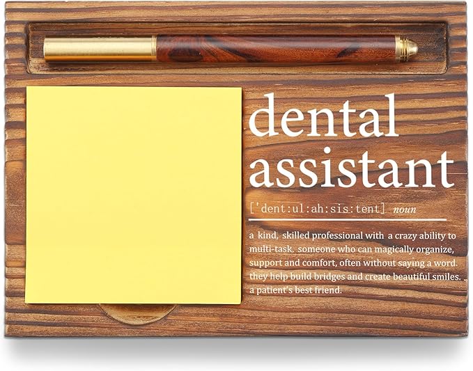 Appreciation Gifts for Dental Assistant Sticky Note Holder, Thank You Gift Dental Hygienist Assistant Week Gifts Self-Stick Note Pad Holders for Dental Clinic Hospital TZP68
