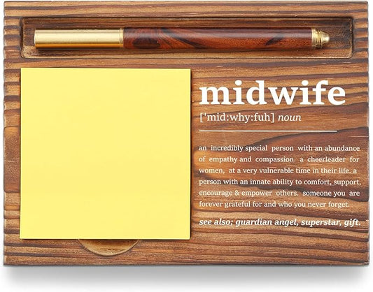 Appreciation Gifts for Nurse Midwife Sticky Note Holder, Thank You Gifts for Nursing School Grad Students Midwife Graduation, Certified Nurse Midwife Nurses Week Self-Stick Note Pad Holders TZP78
