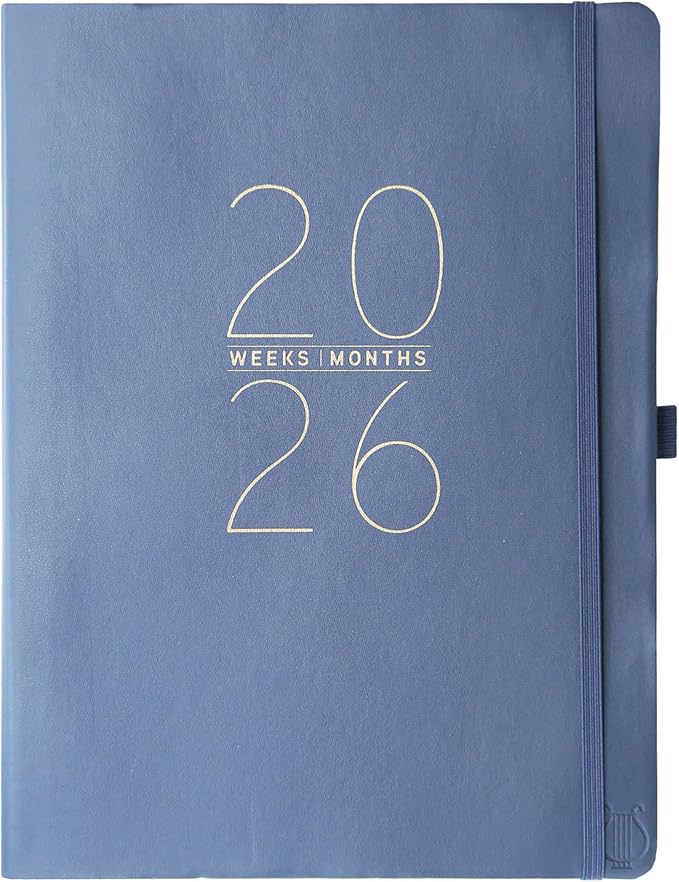 Graphique 2026 Apollo Business Planner | 18 Month Organizer, July 2025 - Dec. 2026 | Weekly & Monthly Spreads | To-Do List & Note Pages | Pen Loop | Vegan Leather | Blue | 8” x 10”