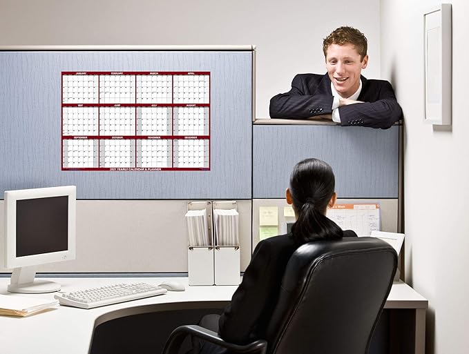 18" x 24" SwiftGlimpse 2025-2026 Academic Wall Calendar Dry Erase Erasable, Large, Wet & Dry Erase Laminated, Yearly Planner, Reversible, JULY 2025 to JUNE 2026 ONLY