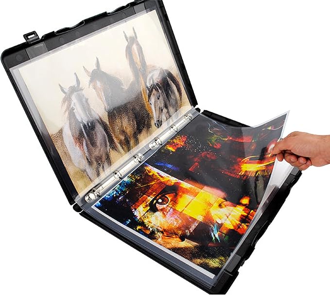 UniKeep Large Binder with Pages (11 x 17) - Black - Fully Enclosed Case Binder