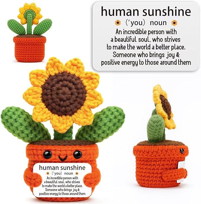 Cute Sunflower Keepsake, Inspirational Gifts for Women Best Friend, You are My Sunshine, Positive Energy Thank You Gift for Mom Daughter Sister Coworker, Cute Desk Decor