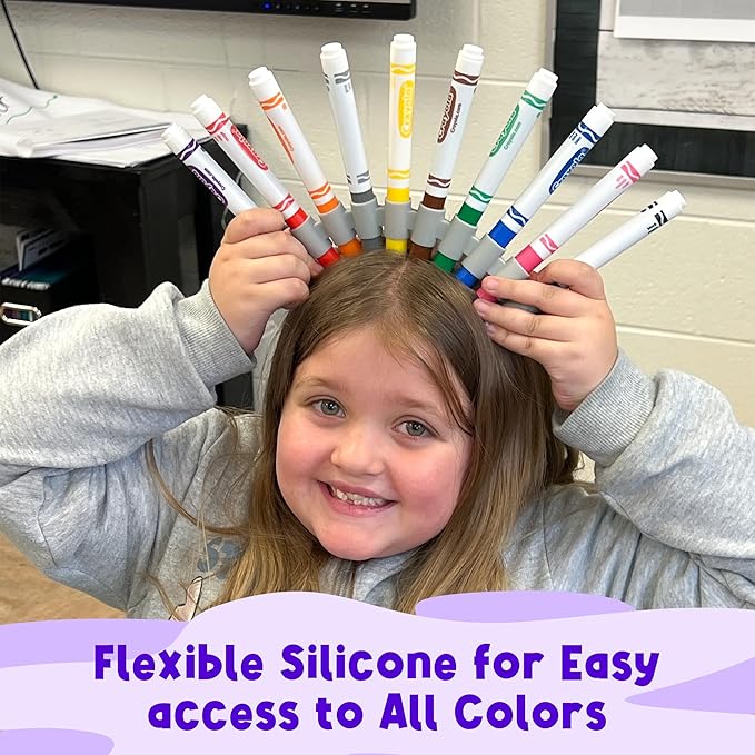 Darware Original Marker Gripper Silicone Marker Organizers (5-Pack); No More Lost Lids, Gray