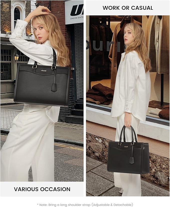 LOVEVOOK Laptop Tote Bag for Women, Office Work Bag Briefcase fit for 15.6 inch Laptop, Large Capacity Teacher Bag Handbag