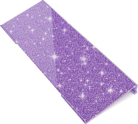 WINFFOR Comfortable Computer Keyboard Stand - Ergonomic Keyboard Riser Acrylic Tilted Keyboard Holder for Easy Typing&Working at Home Office - Fits All Keyboard Sizes - 17'' Wide (Glitter Purple)