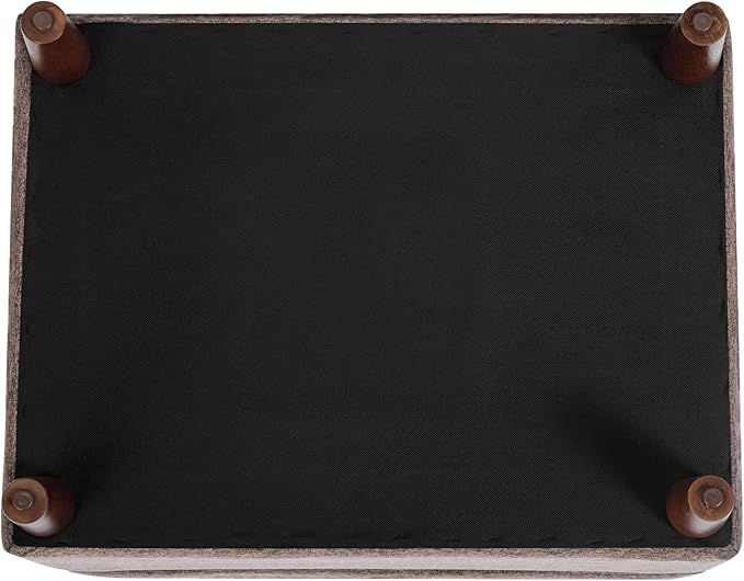 Home Decor | Dinah Collection Modern Storage Ottoman | Ottoman with Storage for Living Room & Bedroom (Chocalate Brown)