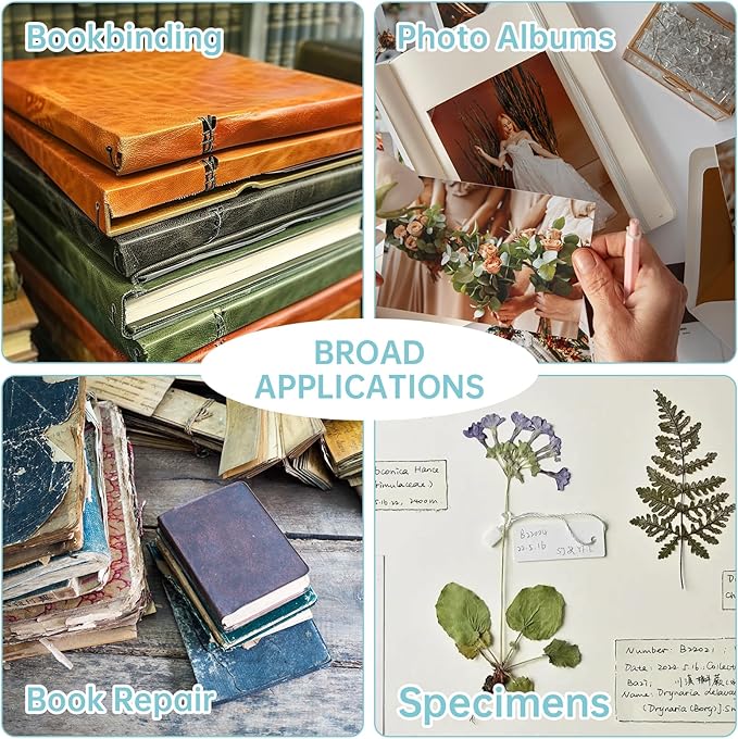 NiHome 35 PCS Book Press Binding Kit for Notebooks, Lesson Plans, Document Organization - Compact Bamboo Bookbinding Tools, Book Binding Supplies with Portable Handle for Beginners DIY