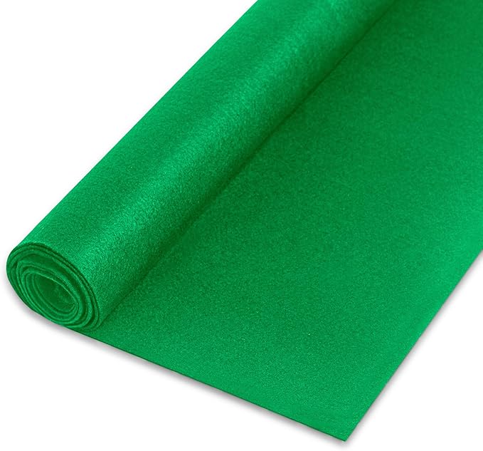 Felt Fabric 1.8 mm Thick 36" x 72" - Soft Durable Felt by The Yard Felt Sheets for Arts and Crafts, DIY Sewing, Crafting Projects (Green)