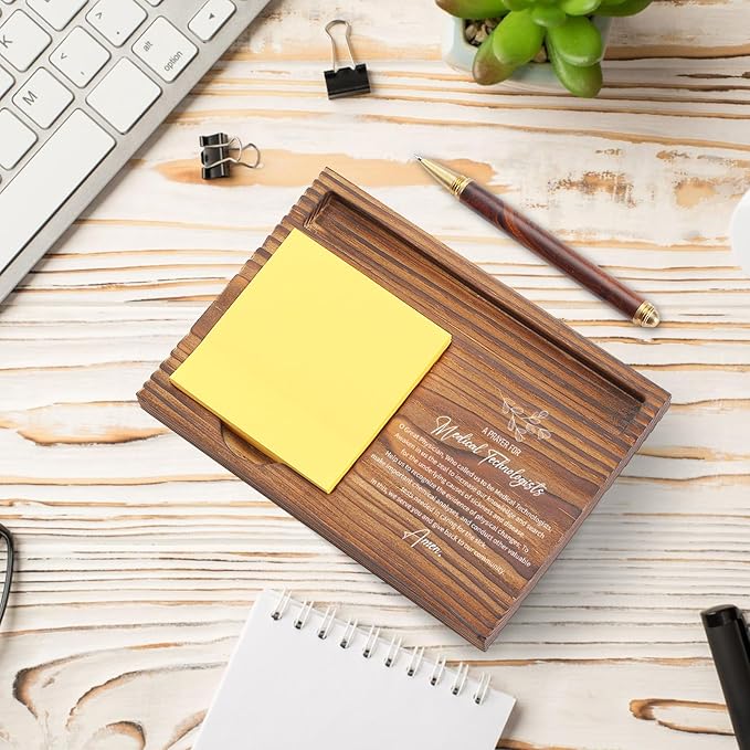 Medical Technologist Prayer Sticky Note Holder, Inspirational Gift for Medical Technologists, Office Desk Organizer, Healthcare Appreciation Desk Accessory TZP131