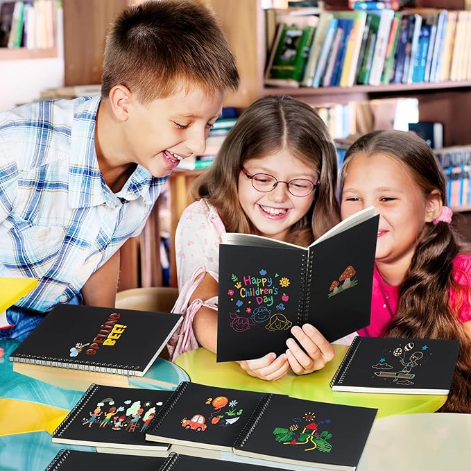 Yahenda 54 Pcs Spiral Notebook Bulk A5 Journal Lined 8.3'' x 5.5'' Writing Composition Paper Small Notepad Subject Notebook for Students Office Business Back to School Supplies (Black)