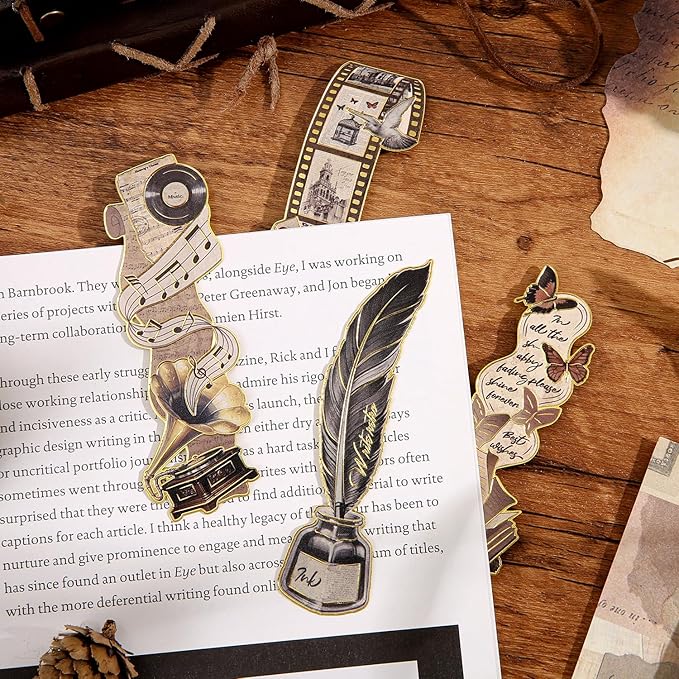 4pcs Vintage Bookmarks for Reading Women & Men, Unique Pretty Cute Metal Book Marks Kit Gifts for Book Lovers, Readers, Writers, Teens, Kids, Fantacy Cool Retro Page Markers Accessories for Bibles