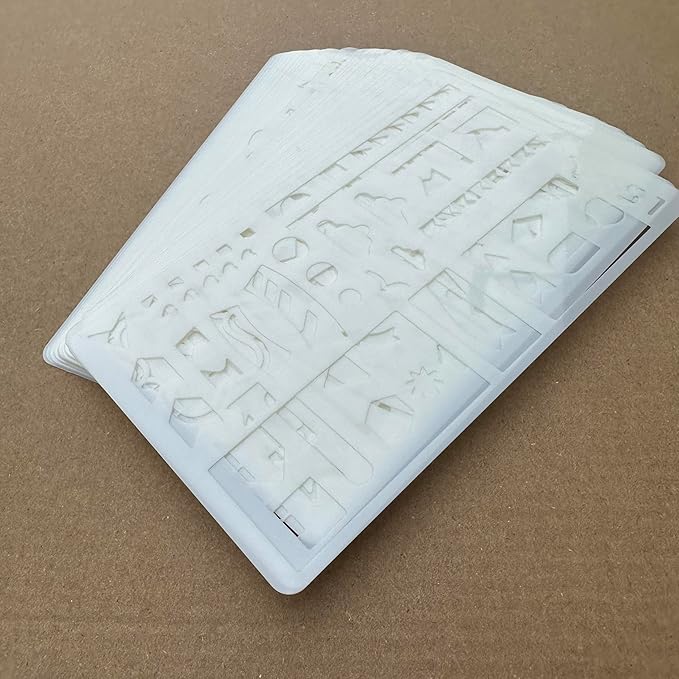 36 PCS Plastic Journal Stencils for Bullet Junk Journal Notebook Diary Drawing Scrapbook Journal Stencil Templates 4x7 Inch